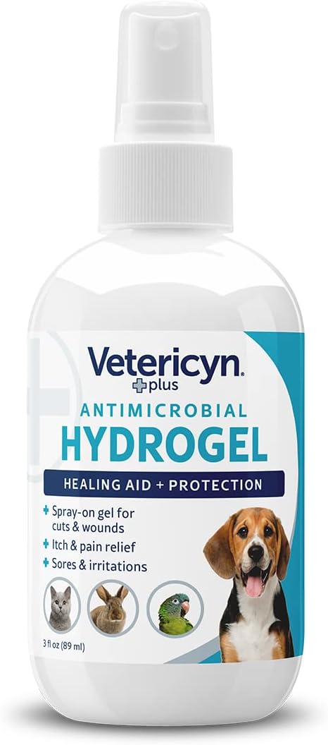 Vetericyn Plus Dog Wound Care Hydrogel Spray | Healing Aid and Wound Protectant, Sprayable Gel to Relieve Dog Itchy Skin, Safe for All Animals. 3 Ounces - Pet Explorer