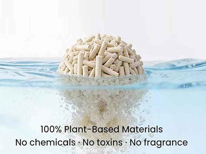 Natural Tofu Litter 11.4LB(5.7lb x 2pack) Korea Brand,Flushable,Dust Free,Less Scattering,Ultra Absorbent and Fast Drying,Solubility in Water,Cat Litter Clumping, I'm Gonna Pee