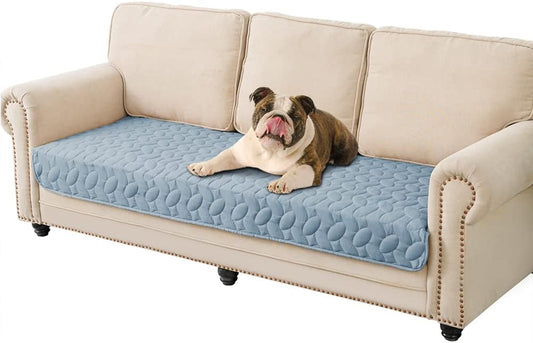 Ameritex Pet Bed Cover Dog Bed Blanket for Sofa and Furniture Waterproof New Pattern Design (30x70 Inch, Light Blue) - Pet Explorer