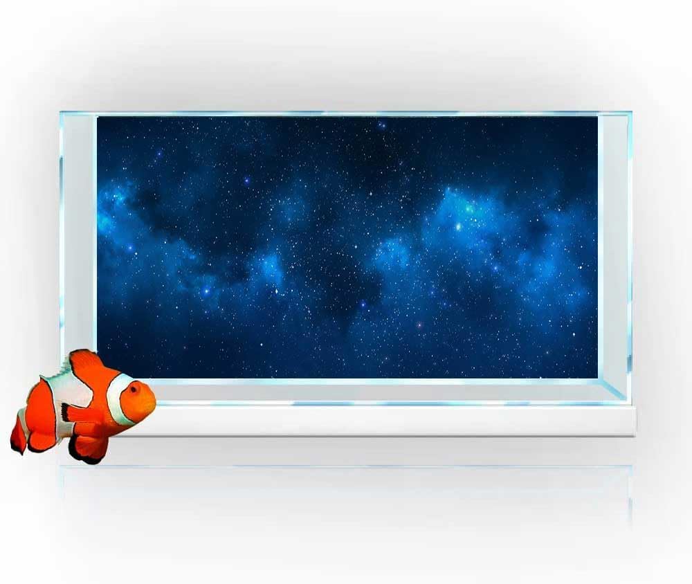 60X24IN Starry Aquarium Background, Art Starry Fish Tank Decorations Background, with 8 EVA Double-Sided Tape - Pet Explorer