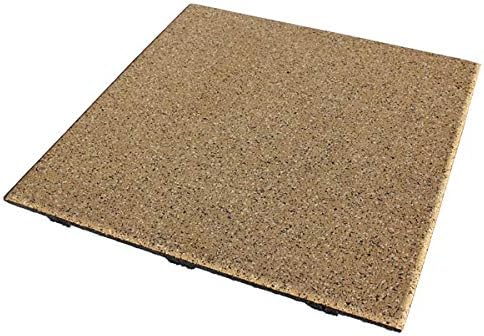 American Floor Mats - Extreme Rubber Gym Tiles - 1 Inch Thick Colorful Rubber Gym Tiles - Superior Shock and Sound Absorbing Tiles - 35% Gold/Grey/White 50 Tile Pack (Covers 200 Sq Ft)