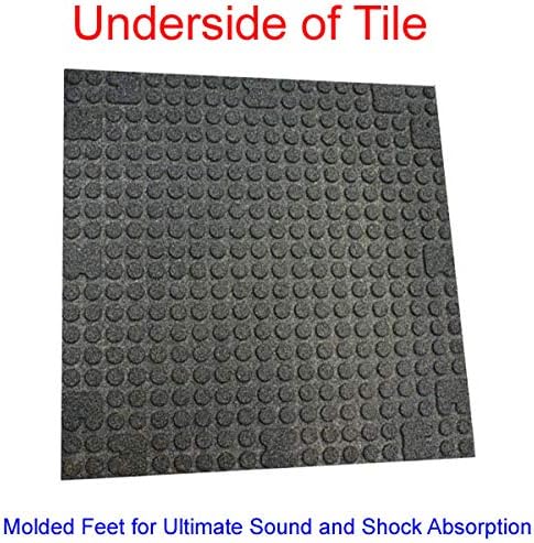 American Floor Mats - Extreme Rubber Gym Tiles - 1 Inch Thick Colorful Rubber Gym Mats - Superior Shock and Sound Absorbing - 95% Dark Grey, 100 Mats Pack (Covers 400 Sq Ft)