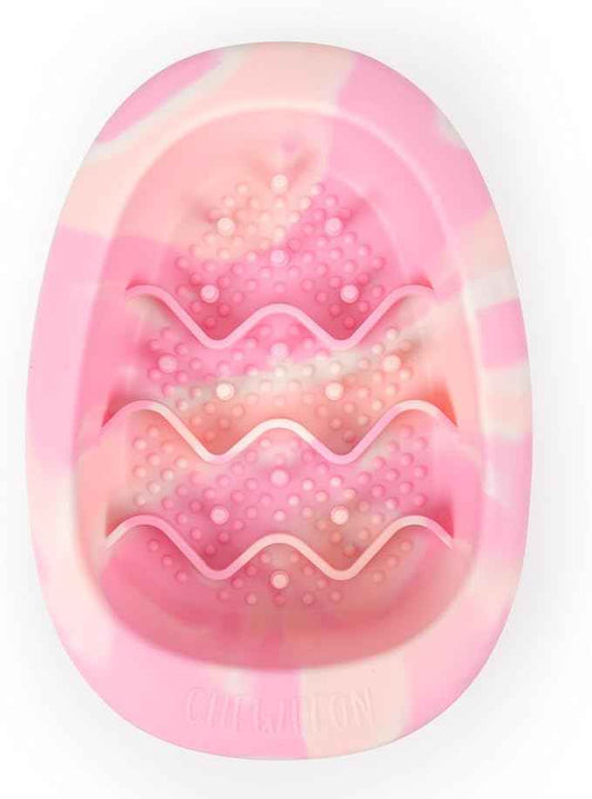 CHEWFFON Easter Dog & Cat Lick Mat Bowls, BPA-Free Silicone Slow Feeder Bowl with Suction Cups, Non Slip Pet Food Bowl Reduces Boredom and Anxiety, Dishwasher Safe, Cotton Candy Small