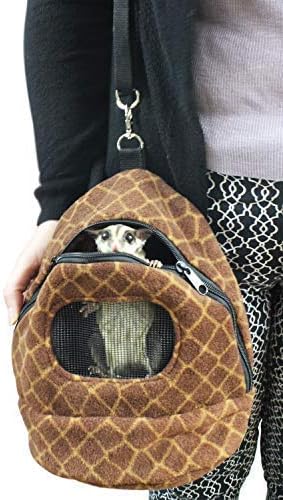 Kucci Carry Pouch - Fleece Travel Bonding Carrier Bag - for Sugar Gliders, Squirrels, Marmosets, Hamsters, Rodents, Rats, Reptiles & Other Small Pets (X-Large) - Pet Explorer