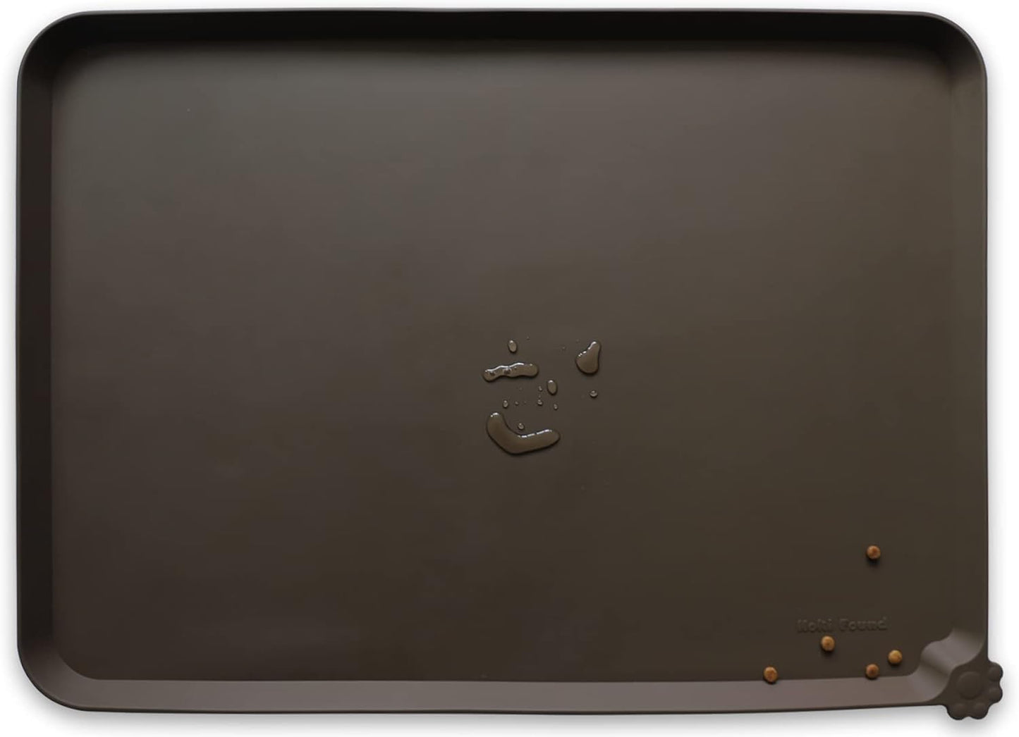 Hoki Found XX-Large Silicone Pet Food Mats Tray - Non Slip Pet Dog Cat Bowl Mats Placemat - Dog Pet Cat Feeding Mat - Waterproof Dog Cat Food Mats -Pet Water Mats for Carpet - Coffee - Pet Explorer