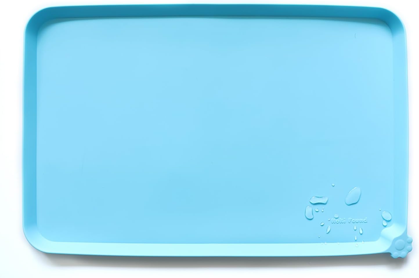 Hoki Found X-Large Silicone Pet Food Mats Tray - Non Slip Pet Dog Cat Bowl Mats Placemat - Dog Pet Cat Feeding Mat - Waterproof Dog Cat Food Mats -Pet Water Mats for Carpet - Arctic - Pet Explorer