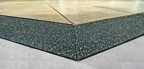 American Floor Mats - Extreme Rubber Gym Tiles - 1 Inch Thick Colorful Rubber Mats - Superior Shock and Sound Absorbing - 10% Blue - 2' x 2' Single Tile (Covers 4 Sq Ft)