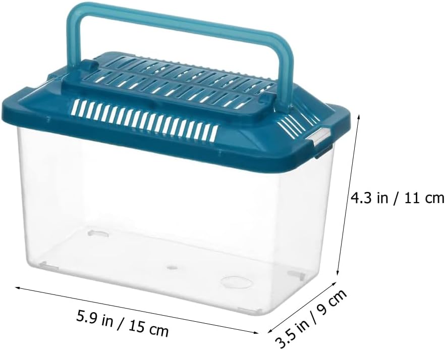 Plastic Turtle Fish Tank Handheld Aquarium Reptisoil Reptile Storage Nest Plastic Fish Bowls Bearded Dragon Habitat Glass Containers Lizards Reptile Feeding Tank Animal Turtle Tank - Pet Explorer