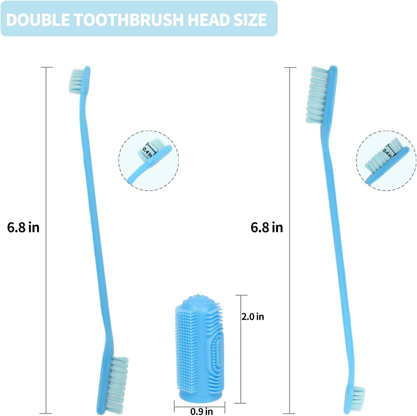 HOP Pet Toothbrush Kit 10PCS Cats Dogs Dental Care Soft Bristles Finger Toothbrush Set Toothpaste Fresh Breath Dog Oral Care Kit Suitable for All Pets Home of Paws - Pet Explorer