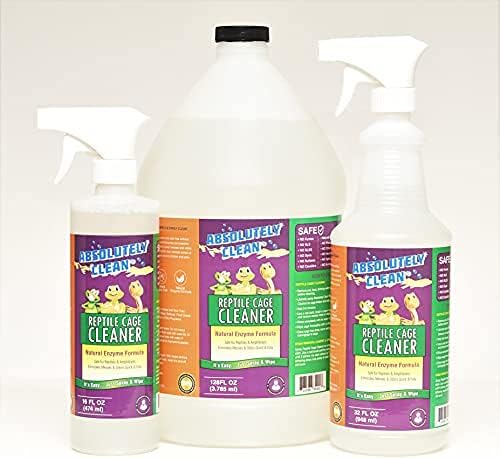 Absolutely Clean Amazing Reptile & Amphibian Terrarium Cleaner and Odor Eliminator - Just Spray/Wipe - Safely & Easily Removes Reptile & Amphibian Messes - USA Made - Pet Explorer