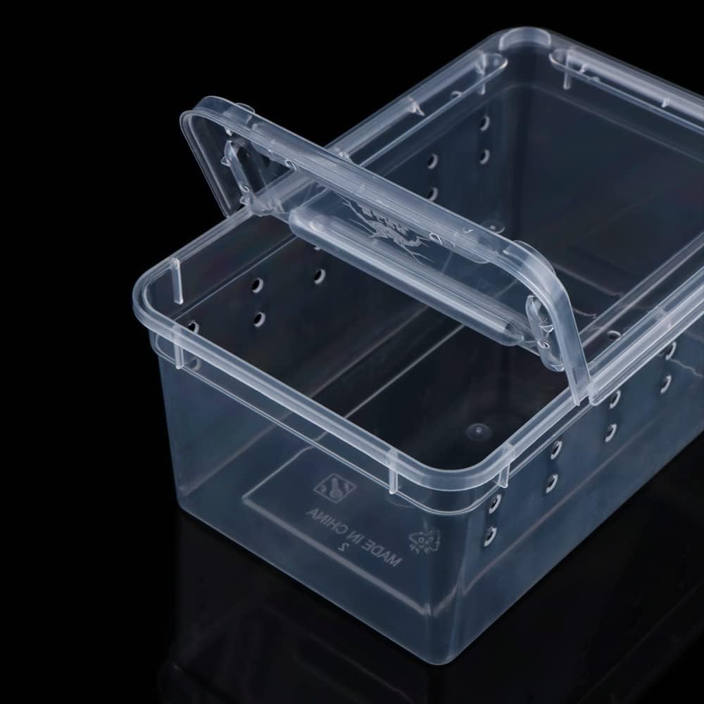 5 Pcs Spider Small Terrariums Breeding Box Transparent Hatching Container Plastic Feeding Box for Small Reptile Spider Scorpion Centipede Insect - Pet Explorer