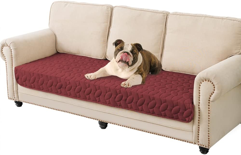 Ameritex Pet Bed Cover Dog Bed Blanket for Sofa and Furniture Waterproof New Pattern Design (30x70 Inch, Burgundy) - Pet Explorer