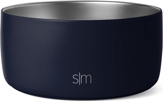 Simple Modern Stainless Steel Pet Water Bowl for Dogs & Cats | Reusable Insulated Stainless Steel Food Bowls for Dog Cat | No Tip No Slip BPA Free | Bentley Collection | Large (64oz) | Deep Ocean - Pet Explorer