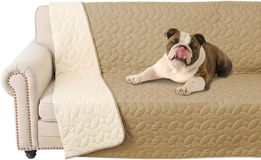 Ameritex Pet Bed Cover Dog Bed Blanket for Sofa and Furniture Waterproof New Pattern Design (68x82 Inch, Sand) - Pet Explorer
