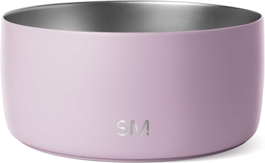 Simple Modern Stainless Steel Pet Water Bowl for Dogs & Cats | Reusable Insulated Stainless Steel Food Bowls for Dog Cat | No Tip No Slip BPA Free | Bentley Collection | Large (64oz) | Lavender - Pet Explorer