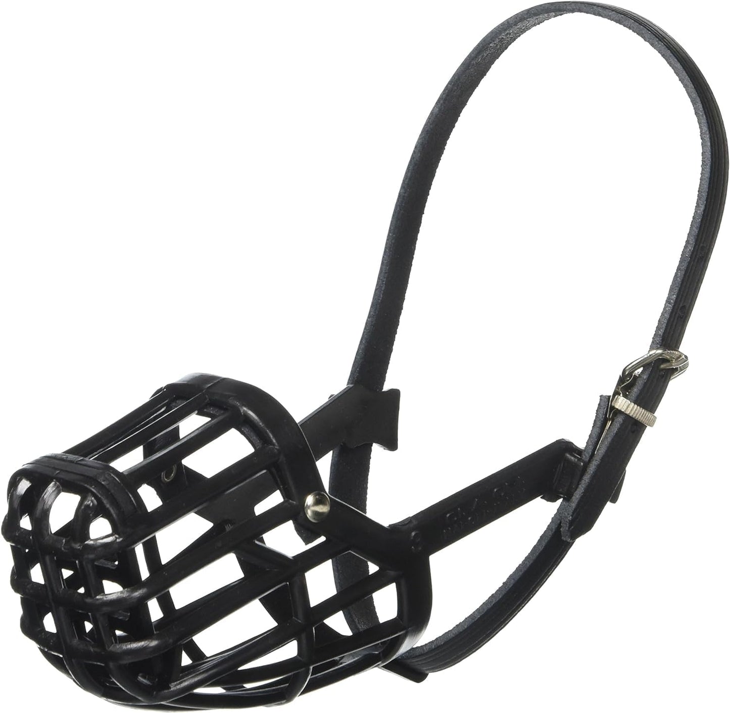 Leather Brothers Italian Basket Dog Muzzle, Adjustable Secure Fit, Comfortable Design, Training and Safety, Averts Biting, Prevents Chewing and Scavenging, Perfect for Grooming - Black, Size 3 - Pet Explorer