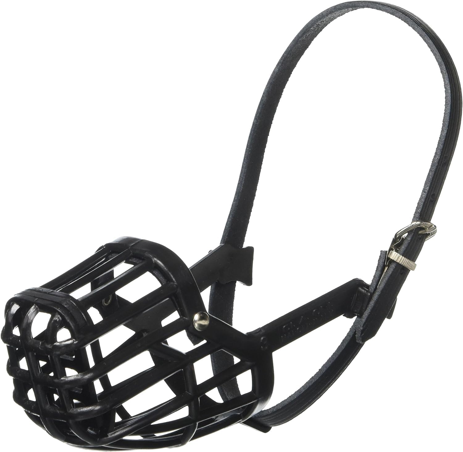 Leather Brothers Italian Basket Dog Muzzle, Adjustable Secure Fit, Comfortable Design, Training and Safety, Averts Biting, Prevents Chewing and Scavenging, Perfect for Grooming - Black, Size 3 - Pet Explorer