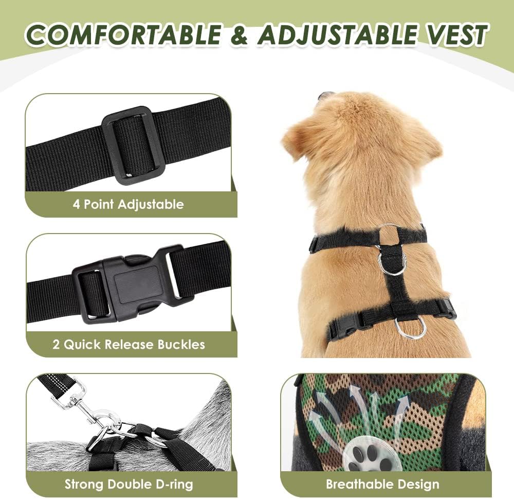 Lukovee Dog Seat Belt for Car, Adjustable Dog Car Harness for Large Medium Small Dogs, Soft Padded & Breathable Mesh Dog Seatbelt with Car Strap and Carabiner(Lime Green Double Clip,Small) - Pet Explorer