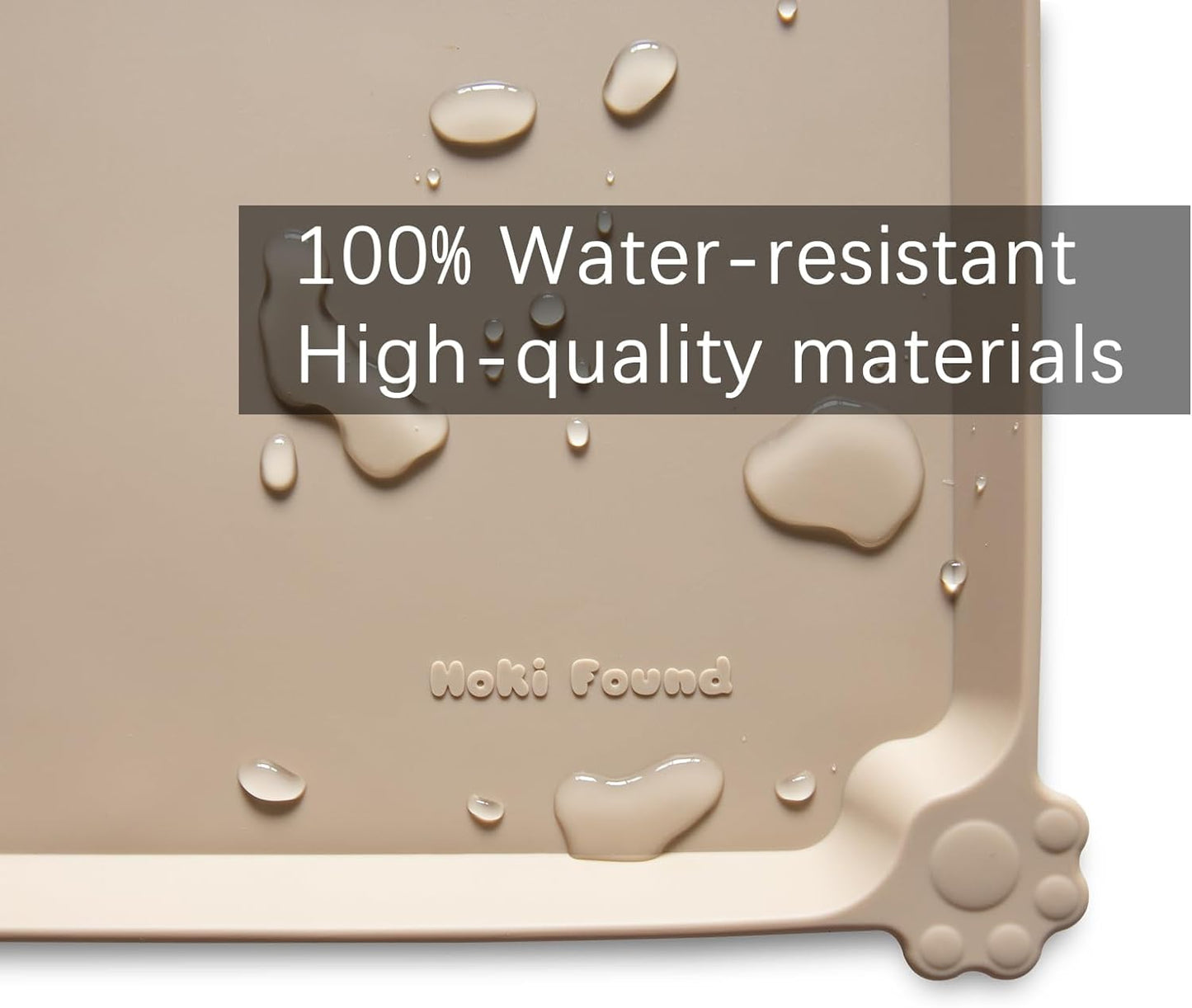 Hoki Found - Waterproof Pet Feeding Mats with High Lips, Multiple Size and Colors -T - Pet Explorer