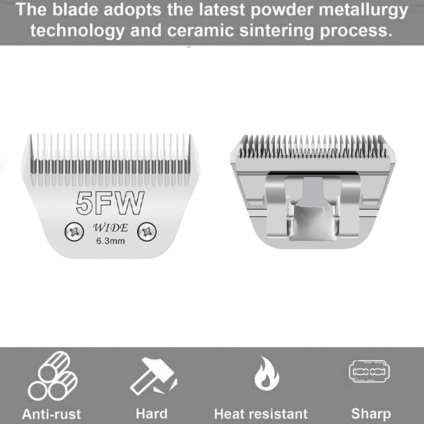 Wide Blade 4FW, Pet Dog Grooming Blade Compatible with Andis,Oster A5,Wahl km10 Clippers, Grooming Wide Blade, A5 Type Blade,for Animal Dog,Cat,Horse (30W+7FW+5FW+4FW) - Pet Explorer