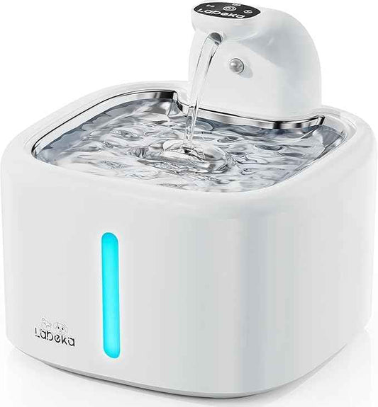 Cordless Cat Water Fountain 4000mAh 45 Days Use-3.5L Large Capacity Automatic Pet Fountain with Smart Sensing Modes, Ultra Quiet <30dB Pump, Pro Filtration System, Easy to Clean -TWCP01