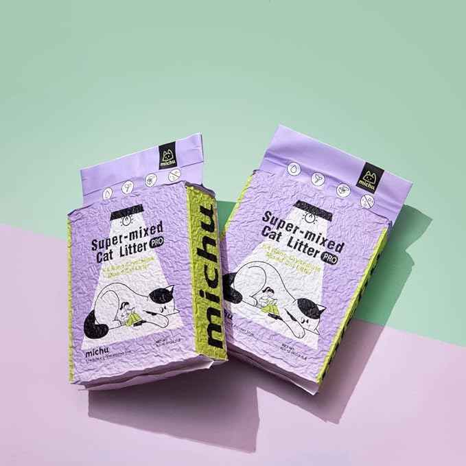 Michu Mixed Tofu Cat Litter, Heavy Duty Flushable Kitty Litter, 5.5Lb/88Oz (3 Pack, Original)
