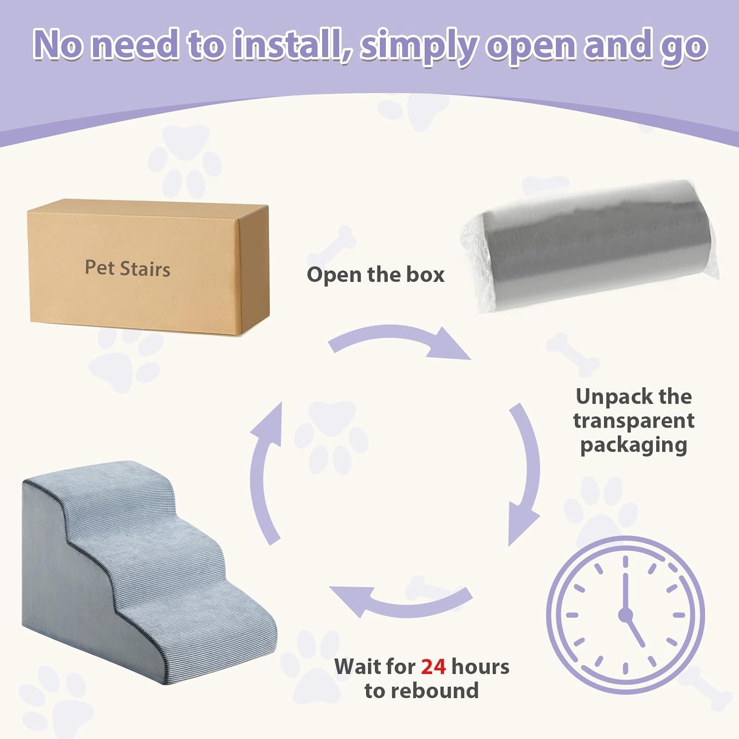 Dog Stairs for Small Dogs, 2-Steps Dog Ramp for Couch, Pet Stairs with Highly Supportive Foam and Non-Slip Bottom, Pet Steps for Cat & Doggie (High 11.8 Inch) - Pet Explorer