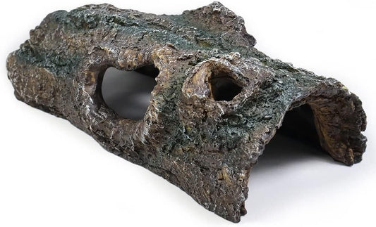fazhongfa Reptile Hide Tree Trunk Lizard Snake Gecko Axolotl Spider Turtles Bearded Dragon Tank Accessories Large Hollow Log for Aquarium or Fish Tank Resin Wood Decorations Ornament - Pet Explorer