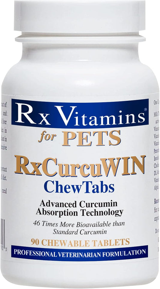 Rx Vitamins CurcuWIN Curcumin for Pets - Cat Immune Support - Dog Digestive Support - 90 ct - Pet Explorer