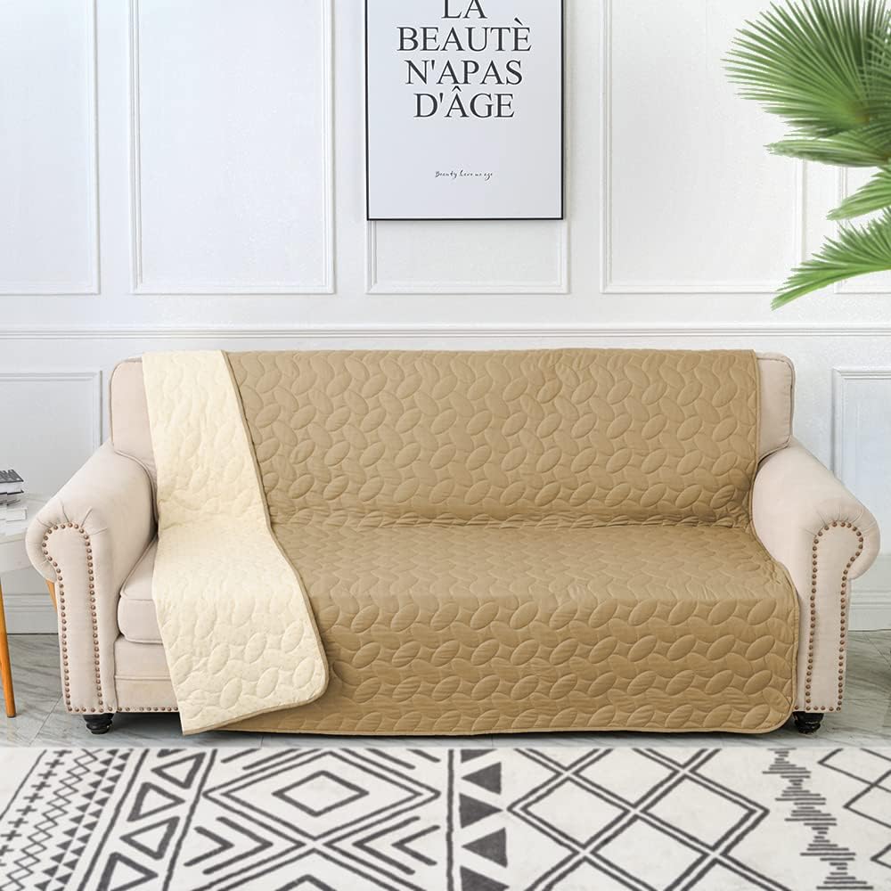 Ameritex Pet Bed Cover Dog Bed Blanket for Sofa and Furniture Waterproof New Pattern Design (52x82 Inch, Sand) - Pet Explorer