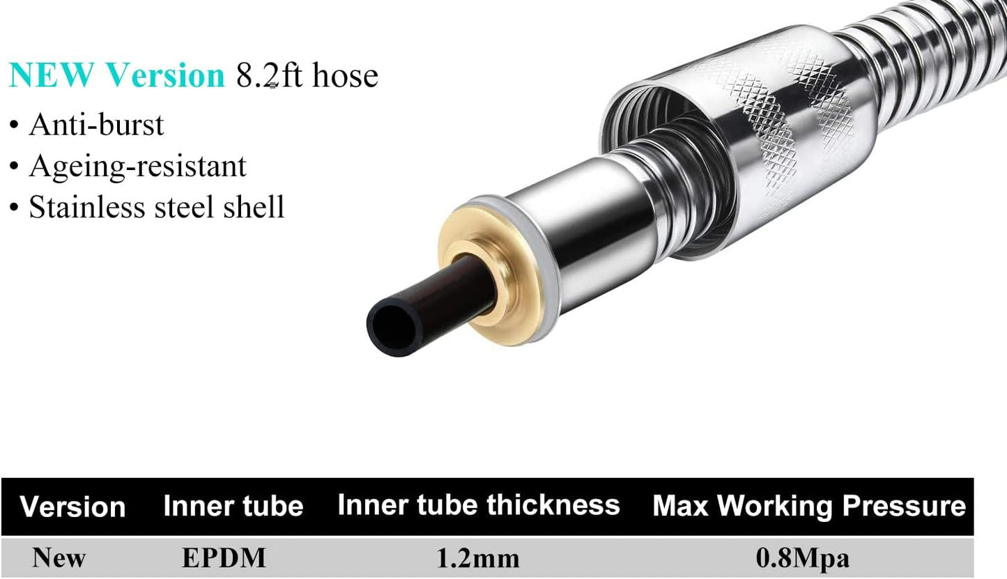 Pet Shower Set with 8.2ft Hose for Bathroom Shower Arm (Suction Holder) - Pet Explorer