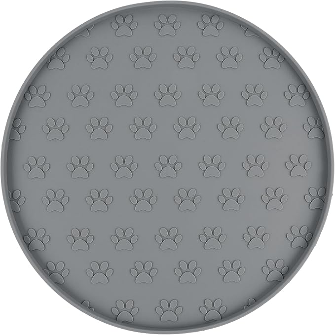 SUNLAND Silicone Dog Food Mat, Pet Feeding Mat for Food and Water, Waterproof Non-Slip Cat Feeding Bowl Mat with Raised Edge, Prevents Residue from Spilling onto The Floor, Pet Accessories