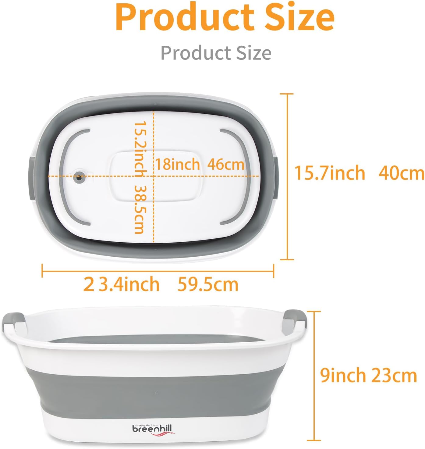 Collapsible Dog Bath Tub for Small Dogs & Cats, Portable Puppy Bath Tub with Water Drain Plug, Space Saving Foldable Pet Bathtub for Indoor & Outdoor Use, Grey - Pet Explorer