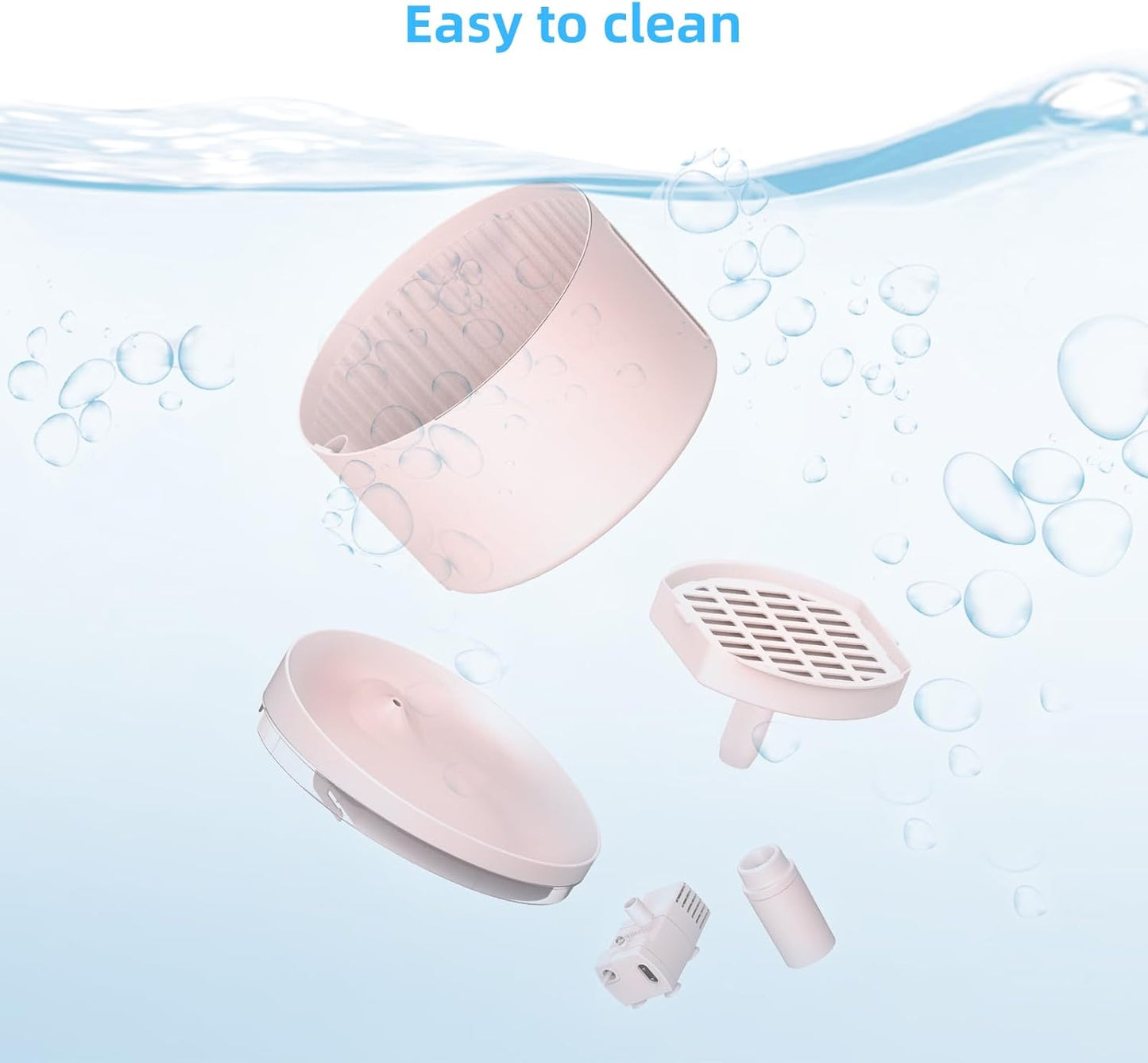 DOGNESS D06 Cat Water Fountain with Filter, Keep Water Fresh Automatic 3.2L Large Capacity Ultra Silent Removable Fresh Cat Water Dispenser for Dogs, Cats, Birds (3.2L Pink) - Pet Explorer