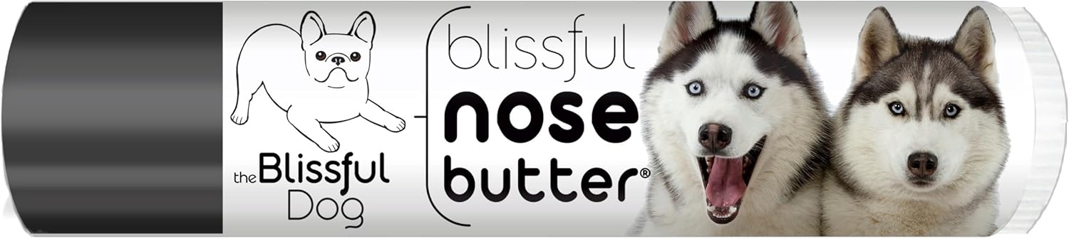 The Blissful Dog Husky Nose Butter for Dry, Cracked Skin, Lick-Safe Dog Nose Balm with Moisturizing Shea Butter, Almond, Olive, and Essential Oils, Pet Supplies, Uncented, 0.15 oz. - Pet Explorer