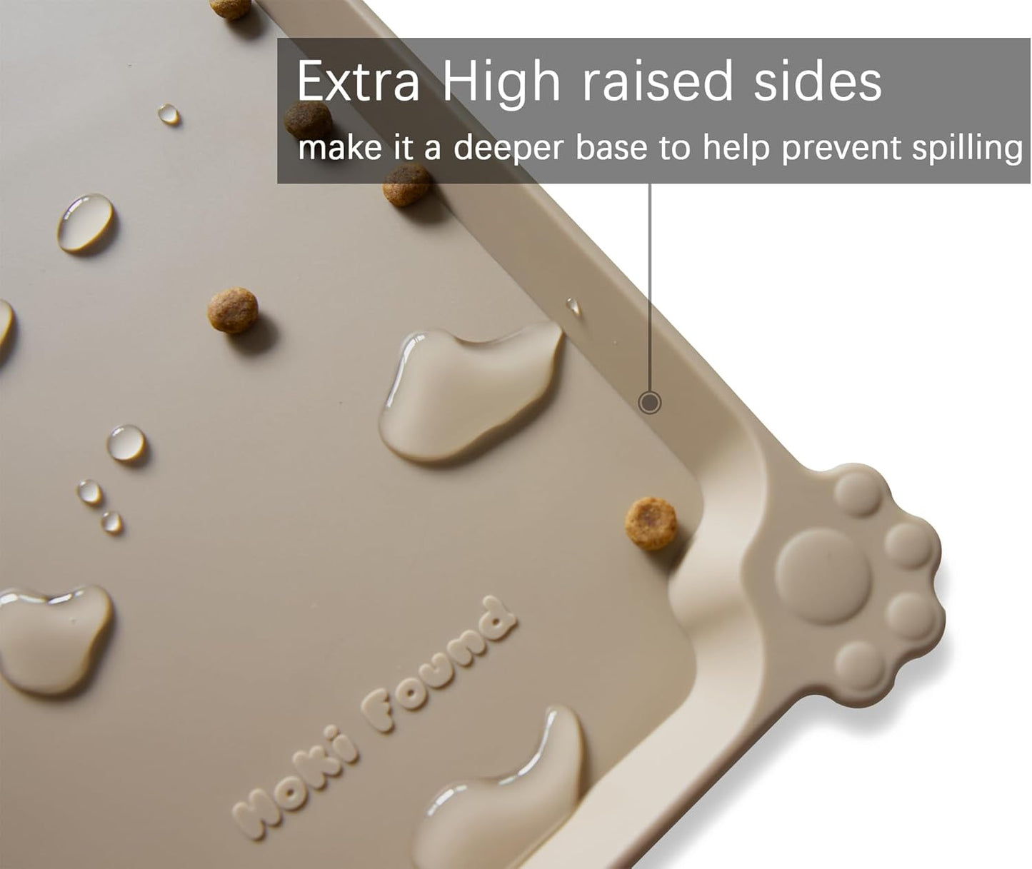 Hoki Found - Waterproof Pet Feeding Mats with High Lips, Multiple Size and Colors -T - Pet Explorer