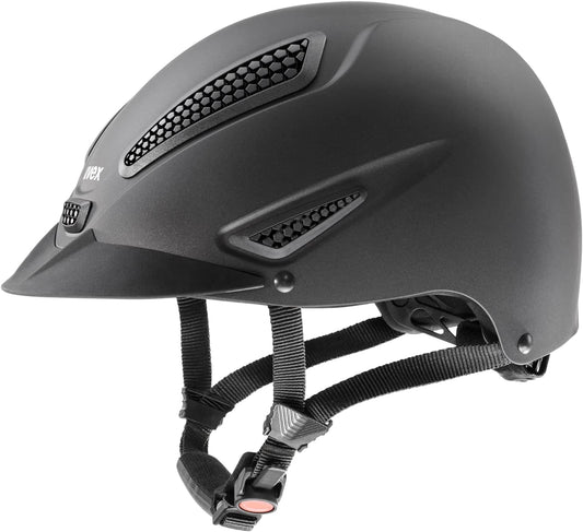 uvex perfexxion II Horse Riding Helmet for Women & Men, Black - Adjustable & Excellent Ventilated Helmet