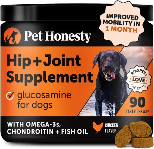 Hip & Joint Health - Glucosamine for Dogs Soft Chews, Joint Supplement for Dogs with Glucosamine Chondroitin, MSM, Turmeric, Anti Inflammatory, Support + Mobility (Chicken 90ct) - Pet Explorer