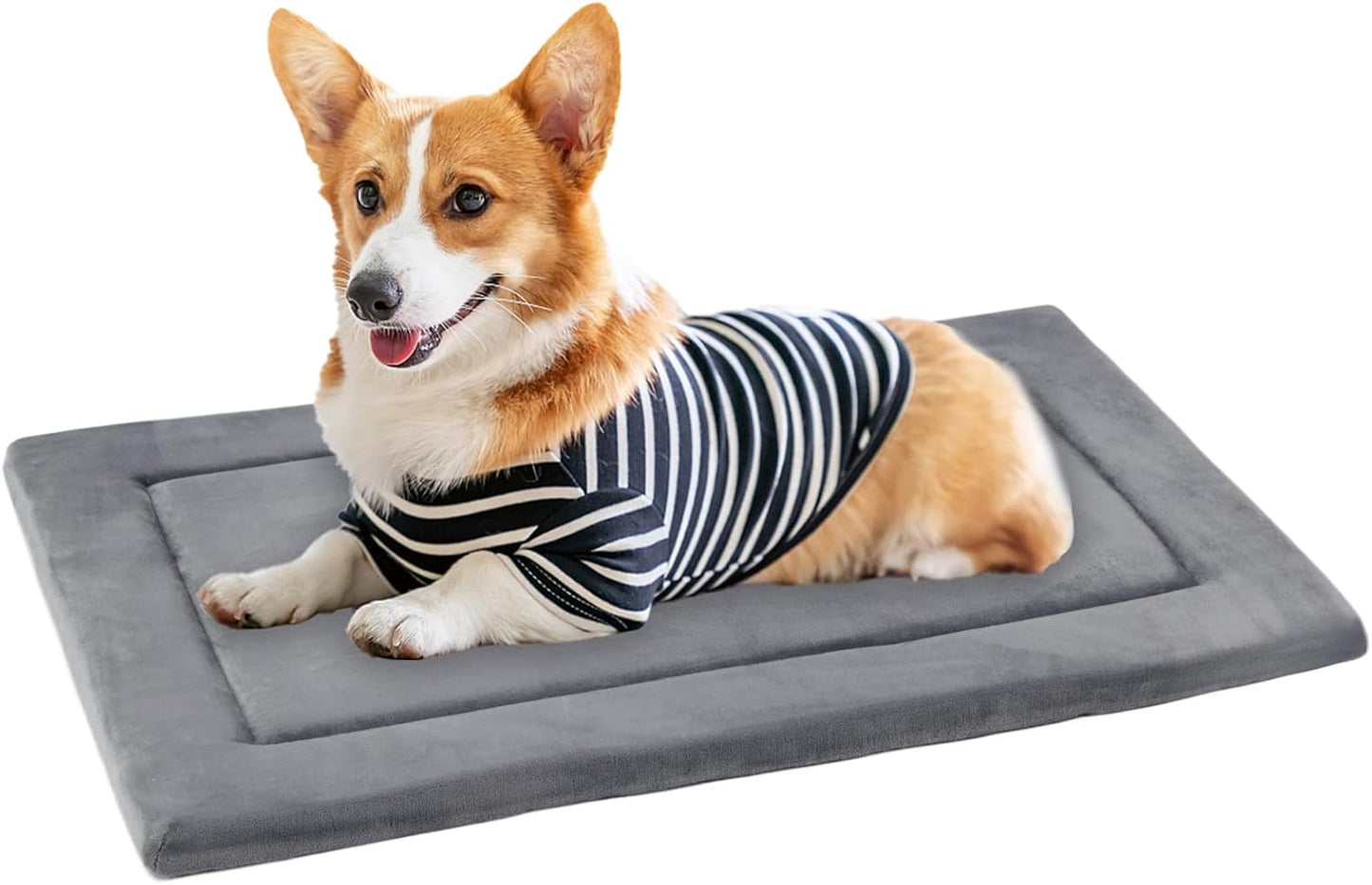 KHONSU PET Dog Bed Mat for Crate 1.1in Slim Cooling Pad Reversible Flannel & Waterproof Canva for Dogs up to 45 lbs - Pet Explorer