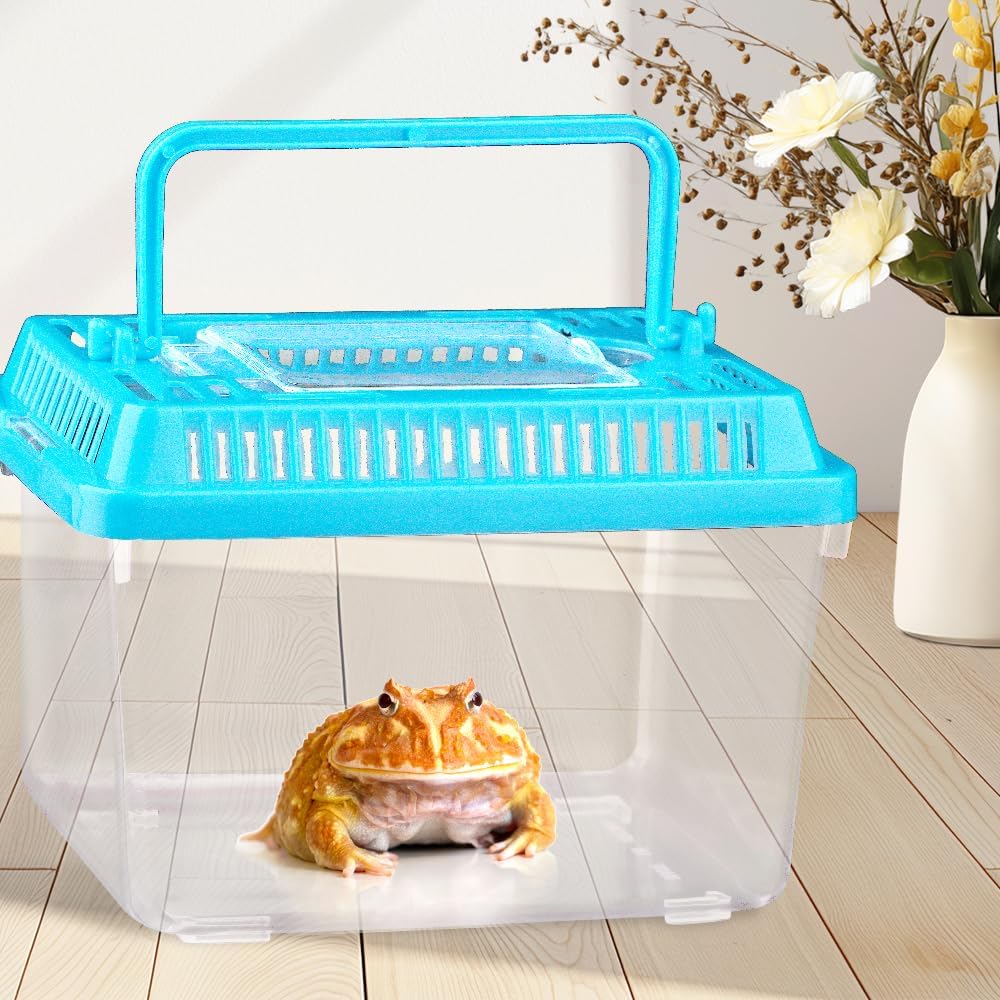 20 Pack Small Plastic Reptile Carrier Tarantula Enclosure Snake Breeding Box Hatching Container for Spider Fish Turtle Hermit Crab Bearded Dragon Lizard (5.1 x 3.5 x 3.5 Inch) - Pet Explorer