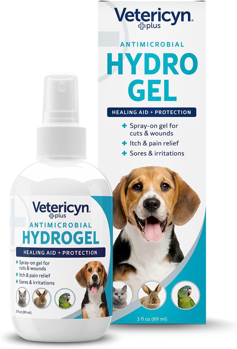 Vetericyn Plus Dog Wound Care Hydrogel Spray | Healing Aid and Wound Protectant, Sprayable Gel to Relieve Dog Itchy Skin, Safe for All Animals. 3 Ounces - Pet Explorer