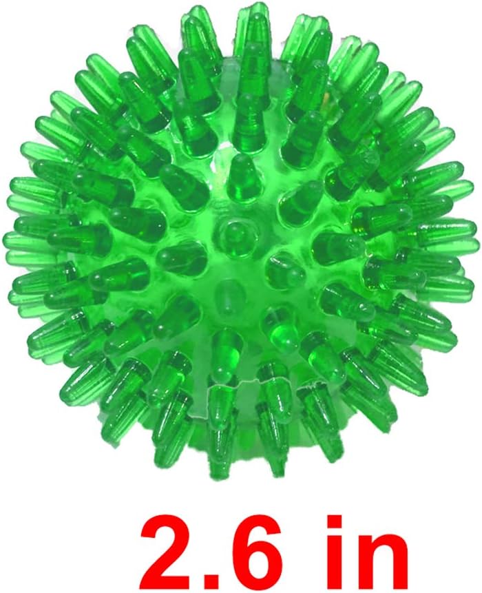 Jalousie Dog Squeaky Toys Value Set Non-Toxic Squeaky Balls Toss Fetch TPR Rubber Puppy Toys Spikey Dog Chew Toy for Small Medium Breed Pet Toys for Puppy (3 Pack Spiky Balls)