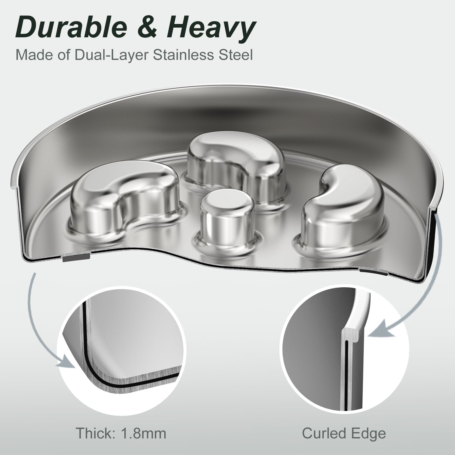 2pcs Slow Feeder Dog Bowls, Double-Layer Stainless Steel, Heavy-Duty with Non-Slip Rubber Base, 2Cups Capacity for Medium Dogs to Slow Down Eating - Pet Explorer