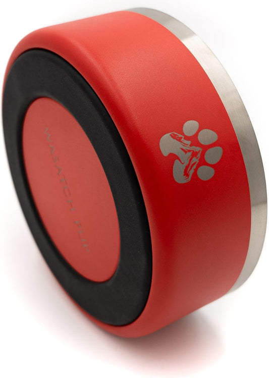 Stainless Steel Dog Bowl for Small-Large Dogs | Double Wall Insulated, Non-Slip Base Heavy Duty Water and Food Bowls for Dogs & Cats | Pet Safe BPA Free & Dishwasher Safe | 16 Oz - Red - Pet Explorer