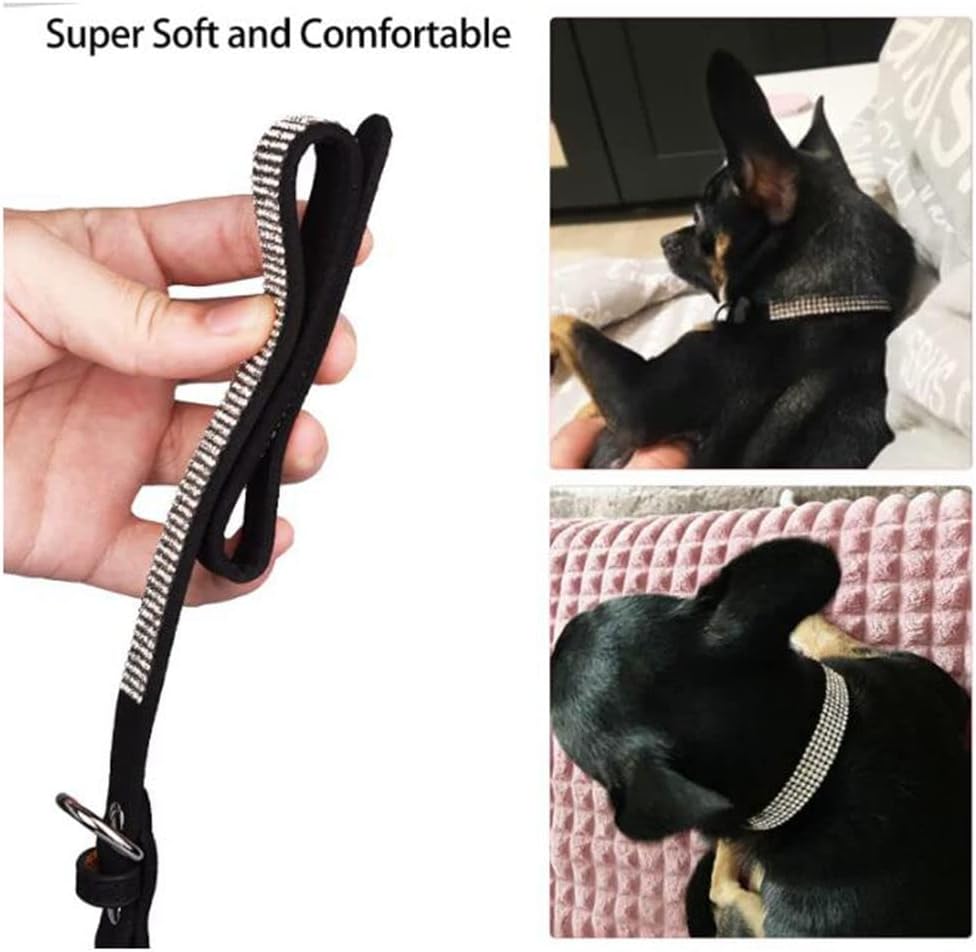 Rhinestone Dog Collar for Small Dogs, Bling Diamond Fancy Crystal Glitter Pretty Jewel Pet Puppy Collars for XXS XS Small Medium Large Breed Girl Dogs Female Cats Kitten, Red XSmall