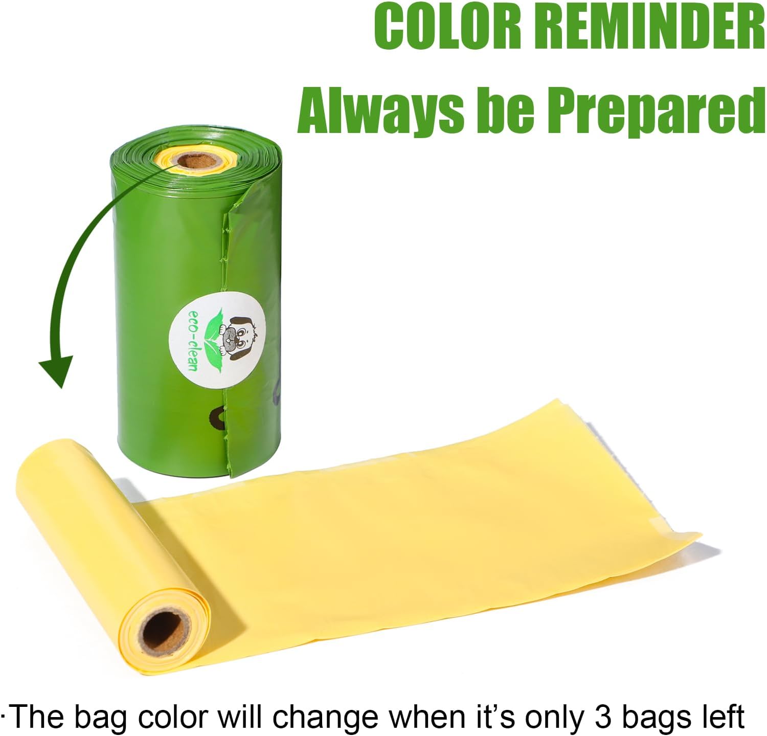 ECO-CLEAN Dog Poop Bags with 3 Bags Left Indicator - 360 Count Extra Thick and Leak Proof Pet Waste Bags with 1 dispenser, Unscented - Pet Explorer