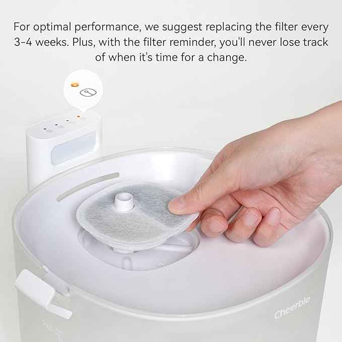 Cheerble Pumpless Cat Water Elfin Fountain, Wireless Pet Fountain Battery Operated, 2L/67oz E1+ Automatic Water Dispenser Cats & Dogs MagDrive™ Technology Stainless Steel Tray, 4 Filters
