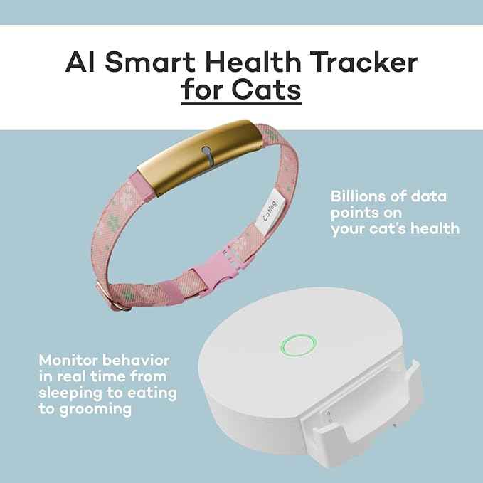 Health Tracker for Cats - Smart Cat Collar with Safety Breakaway Buckle for Indoor Cats, Wellness Alerts, Real-time Monitoring (Kimono (Sakura -Night-),S)