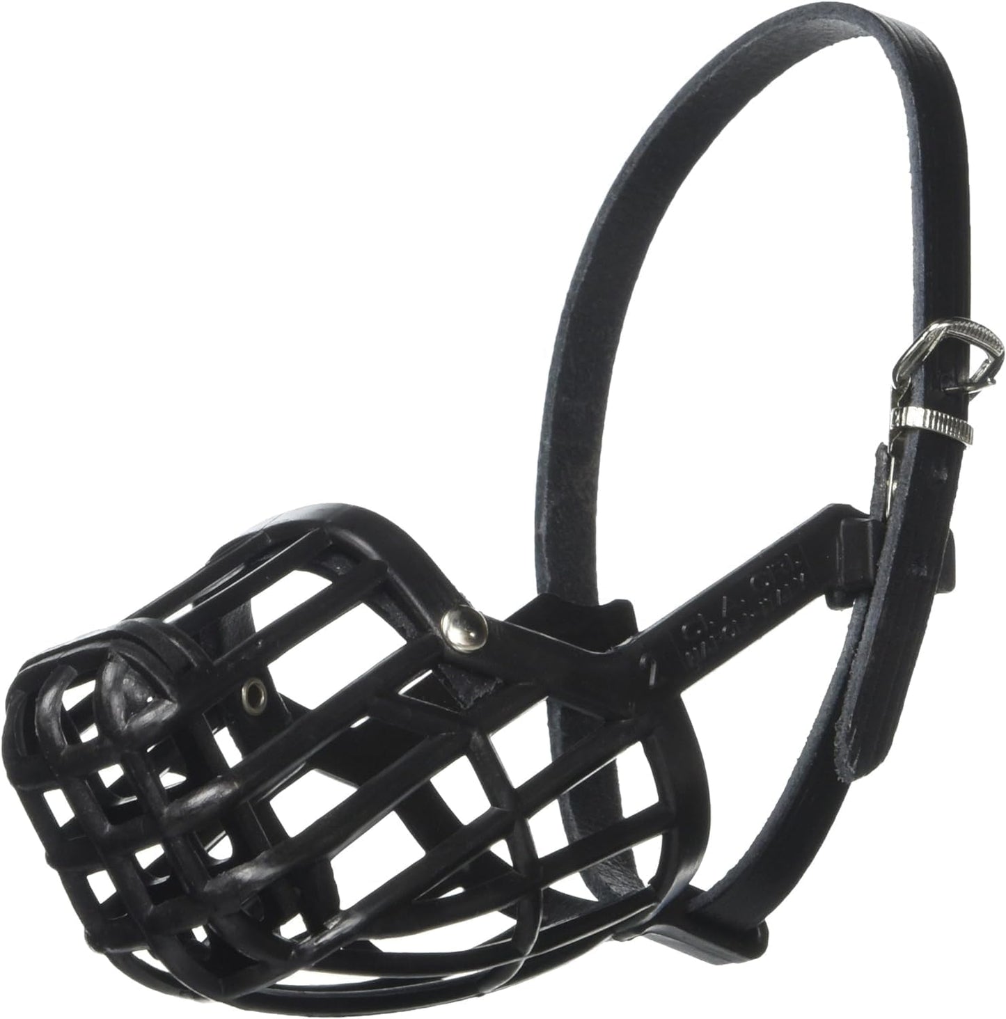 Leather Brothers Italian Basket Dog Muzzle, Adjustable Secure Fit, Comfortable Design, Training and Safety, Averts Biting, Prevents Chewing and Scavenging, Perfect for Grooming - Black, Size 2 - Pet Explorer