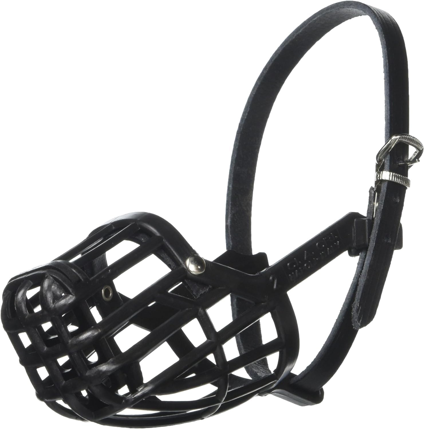 Leather Brothers Italian Basket Dog Muzzle, Adjustable Secure Fit, Comfortable Design, Training and Safety, Averts Biting, Prevents Chewing and Scavenging, Perfect for Grooming - Black, Size 2 - Pet Explorer